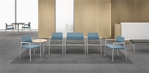 Lesro Avon Armless Guest Chair - Laminate Seat - Laminate Back w/Casters | AV1152C