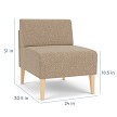 Lesro Luxe Series Guest Chair Armless | LX1102