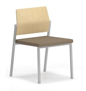 Lesro Avon Armless Guest Chair - Upholstered Seat - Laminate Back | AV1142