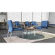 Lesro Waterfall Armless Guest Chair with Leg Base | WF1102