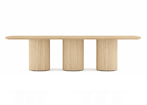 Anywhere 120"W x 36"D Bow End Rectangular Conference Table with Drum Bases & Two Piece Top | TRBDM12036