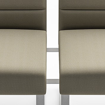 Lesro Waterfall 2 Seat Bench with Leg Base | WF2001